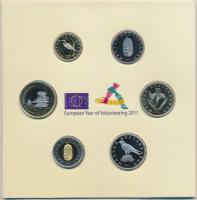 2011. 5Ft-200Ft "Az önkéntesség európai éve 2011" 6klf névértékből álló forgalmi éremszett...