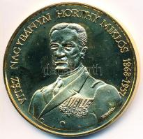 Bognár György (1944-) 1993. "Vitéz Nagybányai Horthy Miklós / Itthon hazai földben" aranyozott emlékérem (42,5mm) T:PP
