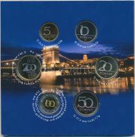 2009. 5Ft-200Ft 6klf db dísztokos szettben "Lánchíd" + 2010. 5Ft-200Ft 6klf db "Himnusz - Erkel / Kölcsey" dísztokos szett T:PP