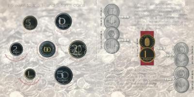 2008. 1Ft-100Ft "Búcsú az egy- és kétforintostól" 7xklf db dísztokos szettben T:PP