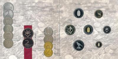 2008. 1Ft-100Ft "Búcsú az egy- és kétforintostól" 7xklf db dísztokos szettben T:PP