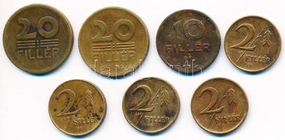 1946. 10f tombak + 20f Cu (2x) + 1947. 2f tombak (4x) T:2,2-,3