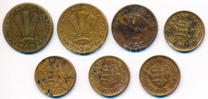 1946. 10f tombak + 20f Cu (2x) + 1947. 2f tombak (4x) T:2,2-,3