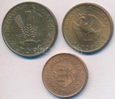 1946. 2f tombak + 1947. 10f tombak + 20f Cu-Al T:1,1-