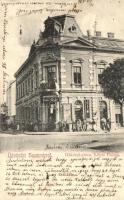 Szatmár, Rákóczi utca, Lévai-palota, Szűcs József kereskedése, saját kiadás / Palace Lévai, shop