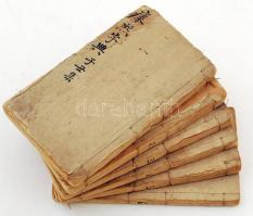 Kangxi szótár. Kangxi császár(1654-1722) parancsára 1717-ben jelent meg az első igazán átfogó, 49030 szót tartalmazó kínai szótárt. Ezt a változatot Guangxu uralkodása alatt 1890-ben adták ki, a valaha megjelent legapróbb méretű karakterekkel és két színnel nyomtatva. A kiadvány elején látható nyomtatott pecsét-változat ritkaságnak számít. 6 kötetben, rizspapíron a borítók kicsit szakadozottak, egyébként jó állapotban. /  The Kangxi dictionary which was published for the first time in 1717, ordered by the Kangxi Emperor (1654-1722). It was the first comprehensive Chinese dictionary, containing 49030 words. This edition was published in 1890 during the reign of Guangxu, printed using the smallest font size ever and two different colours. The printed seal found at the beginning considered as a rarity. In six volumes, on rice paper, the bindings are a bit worn out, otherwise in good condition. /  康熙字典 年代：清光绪十六年（1890） 函册：六册一函 尺寸：18×12,5cm