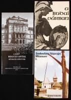 3 db ismeretterjesztő füzet-A budai várban. Bp., 1968, Tudományos Ismeretterjesztő Társulat; Szabadtéri Néprajzi Múzeum I. Szentendre; A zirci Reguly Antal Műemlék Könyvtár. Bp., 1977, Országos Széchenyi Könyvtár. Kiadói papírkötés, jó állapotban.