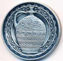 Csúcs Viktória (1934-1993) DN "Hódmezővásárhely Tanácsháza" fém emlékérem (32mm) T:2