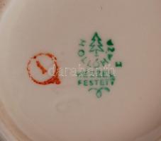 Porcelán tétel: Bavaria, Copelands, Hollóházi, stb, összesen:8 db