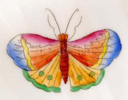 Herendi Viktória mintás kagylós kínáló, kézzel festett, jelzett, hibátlan, 33×33 cm, m:12 cm