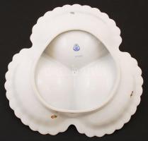 Herendi Viktória mintás kagylós kínáló, kézzel festett, jelzett, hibátlan, 33×33 cm, m:12 cm