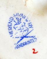 Herendi cipész inas, kézzel festett, jelzett, hibátlan, m:12,5 cm