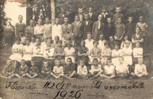 1926 Tőserdő, MÁV nyaraló gyerekek, photo (fl)