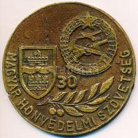 DN "Magyar Honvédelmi Szövetség - 30" Br plakett dísztokban (72mm) T:2