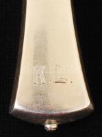 6 db ezüst (Ag.) süteményes kés "K. L." monogrammal, 1 db hibás, jelzett, br. 329 gr