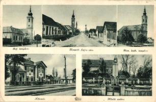 Üllő, Református és Római katolikus templom, Kossuth Lajos utca, vasútállomás, Hősök szobra (EK)