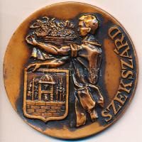 1973. "Szekszárd / Szüreti Napok - Országos Fotókiállítás legjobb felvételéért" Br plakett dísztokban (70,5mm) T:1-,2