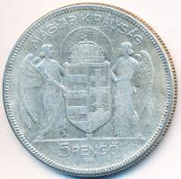 1930. 5P Ag "Horthy jobbra" T:3 Adamo P8