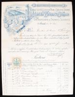 1894 Arad likőrgyár számla / Arad alcohol factory invoice