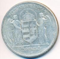 1930. 5P Ag "Horthy jobbra" T:3 Adamo P8