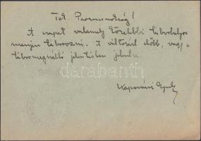 1940 Magyar Cserkészszövetség táborozási utasítás levelezőlapon