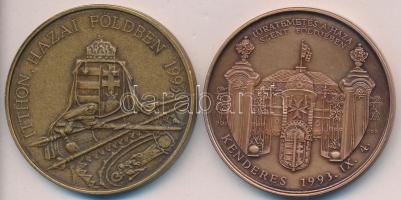 2db klf emlékérem: Bognár György (1944-) 1993. "Vitéz Nagybányai Horthy Miklós / Itthon hazai f...