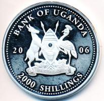 Uganda 2006. 2000Sh Ag "A labdarúgás halhatatlanjainak csarnoka - Szlovákia 1970-es évek" (29,33g) T:2 (PP)  Uganda 2006. 2000 Shilling Ag "Hall of Fame of football - Slovakia 1970s" (29,33g) C:XF (PP)