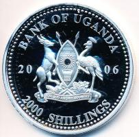 Uganda 2006. 2000Sh Ag "A labdarúgás halhatatlanjainak csarnoka - Olaszország 1980-as évek/Claudio Gentile" (26,02g) T:PP  Uganda 2006. 2000 Shillings Ag "Hall of Fame of football - Italy 1980s/Claudio Gentile" (26,02g) C:PP