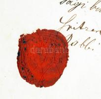 1868 Ádánd, Az ádándi izraelita egyház elöljárósága által tanító részére kiállított erkölcsi bizonyí...