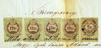 1868 Ádánd, Az ádándi izraelita egyház elöljárósága által tanító részére kiállított erkölcsi bizonyí...