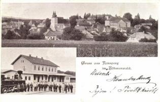 Pobezovice, Ronsperg im Böhmerwald; Nadrazi / Bahnhof / railway station