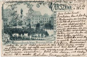 1899 Warsaw, Warszawa; Odsloniecie Pomnika Adama Mickiewicza / unveiling of the monument of Adam Mickiewicz (b)