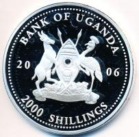 Uganda 2006. 2000Sh Ag "A labdarúgás halhatatlanjainak csarnoka - Németország 1980-as évek/Lothar Matthäus" (29,28g) T:PP enyhe felületi karc Uganda 2006. 2000 Shillings Ag "Hall of Fame of football - Germany 1980s/Lothar Matthäus" (29,28g) C:PP slightly scratched