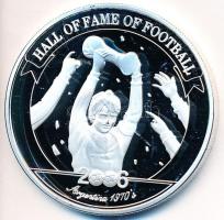 Uganda 2006. 2000Sh Ag "A labdarúgás halhatatlanjainak csarnoka - Argentína 1970-es évek/Daniel...