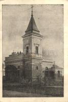 Csorna, Evangélikus templom, hátoldalán adakozási felhívással (fa)