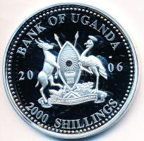Uganda 2006. 2000Sh Ag "A labdarúgás halhatatlanjainak csarnoka - Csehország 2000-es évek/Pavel Nedved" (25,56g) T:PP Uganda 2006. 2000 Shillings Ag "Hall of Fame of football - Czech Republic 2000s/Pavel Nedved" (25,56g) C:PP