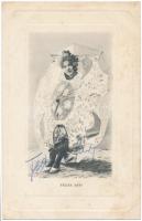 Fedák Sári(1879-1955) magyar színművésznő, Molnár Ferenc író második feleségének aláírása az őt ábrázoló fotólapon