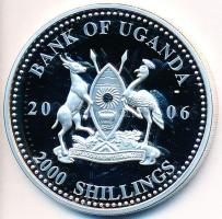 Uganda 2006. 2000Sh Ag "A labdarúgás halhatatlanjainak csarnoka - Ukrajna 2000-es évek/Andrij Shevchenko" (26g) T:PP Uganda 2006. 2000 Shillings Ag "Hall of Fame of football - Ukraine 2000s/Andrij Shevchenko" (26g) C:PP
