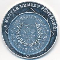 DN "A magyar nemzet pénzérméi - A háború kétnyelvű pénze 1914-1918" Ag emlékérem tanúsítvá...