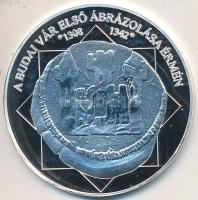 DN "A magyar nemzet pénzérméi - A budai vár első ábrázolása érmén 1308-1342" Ag emlékérem tanúsítvánnyal (10,37g/0,999/35mm) T:PP