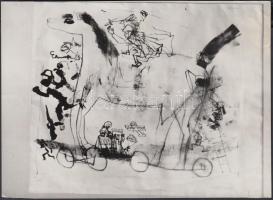 cca 1970 Kondor Béla művéről készült fotó, hátoldalon feliratozva, 18x13 cm