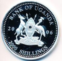 Uganda 2006. 2000Sh Ag "A labdarúgás halhatatlanjainak csarnoka - Írország 2000-es évek/Roy Keane" (25,62g) T:PP Uganda 2006. 2000 Shillings Ag "Hall of Fame of football - Ireland 2000s/Roy Keane" (25,62g) C:PP