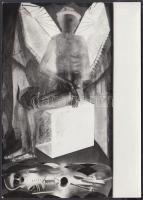 cca 1970 Kondor Béla művéről készült fotó, hátoldalon feliratozva, 18x13 cm