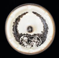 Hollóházi Jurcsák hamutál, szita, jelzett, hibátlan, d: 12,5 cm