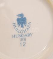 Hollóházi Jurcsák hamutál, szita, jelzett, hibátlan, d: 12,5 cm