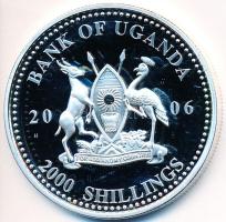 Uganda 2006. 2000Sh Ag "A labdarúgás halhatatlanjainak csarnoka - Anglia 1970-es évek/Kevin Keegan" (25,34g) T:PP Uganda 2006. 2000 Shillings Ag "Hall of Fame of football - England 1970s/Kevin Keegan" (25,34g) C:PP