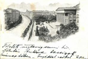 1899 Budapest VIII. Múzeum körút, Nemzeti Múzeum (vágott / cut)