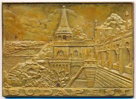 Iván István (1905-1968) DN "Budapest" fém plakett (56x78mm) T:2