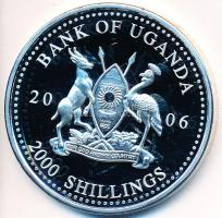 Uganda 2006. 2000Sh Ag "A labdarúgás halhatatlanjainak csarnoka - Spanyolország 2000-es évek/Fernando Hierro" (25,45g) T:PP Uganda 2006. 2000 Shillings Ag "Hall of Fame of football - Spain 2000s/Fernando Hierro" (25,45g) C:PP
