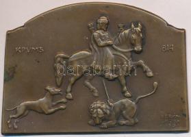 Berán Lajos (1882-1943) 1931. "Krum kán" Br plakett (49x69mm) T:2